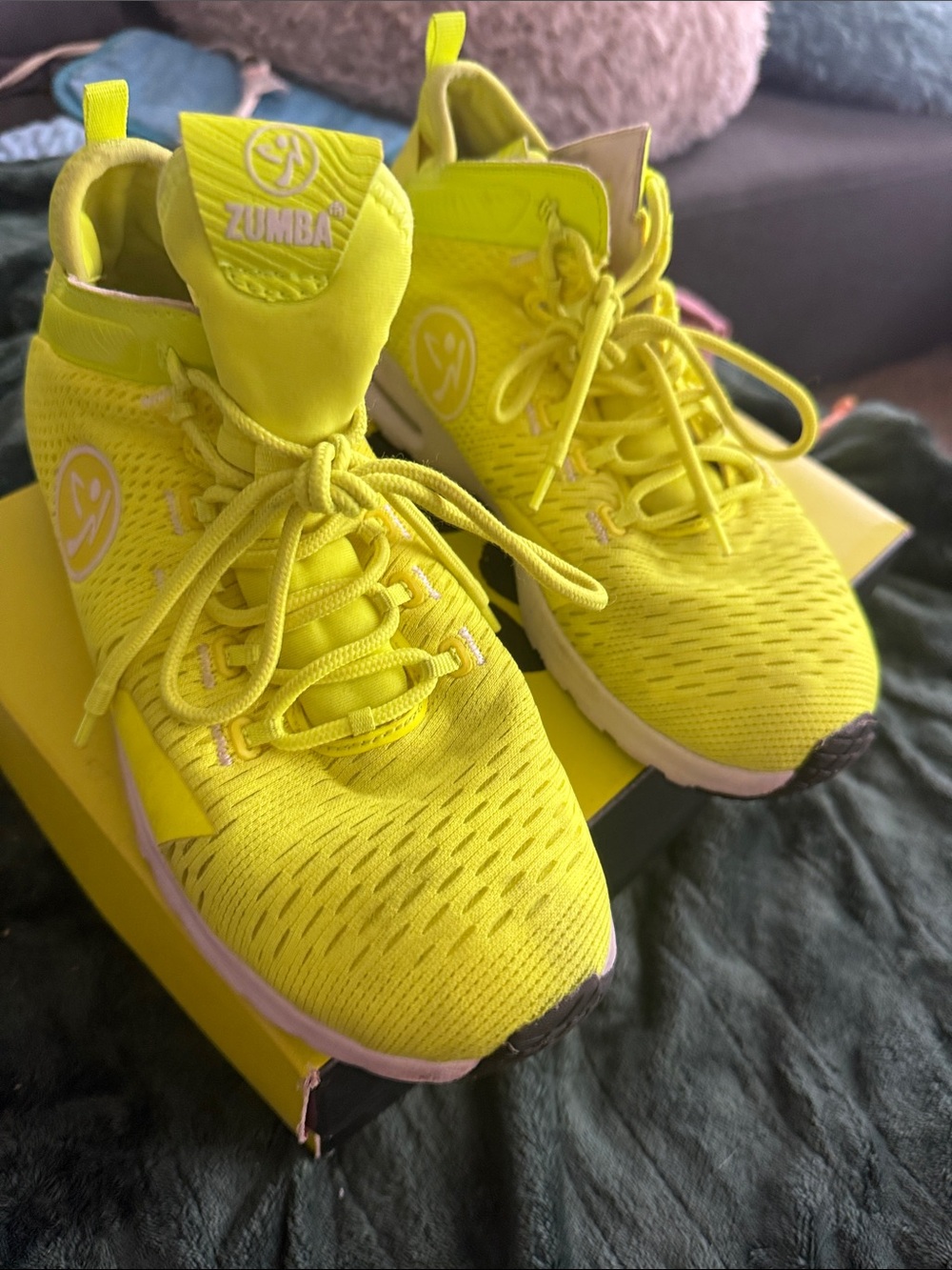 Zumba Fitness Neon Yellow Women's Athletic Dance Sneakers